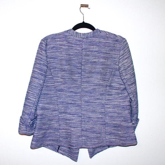 Alfani Blazer Faux Tweed Blue Size Medium (8) - Picture 4 of 4